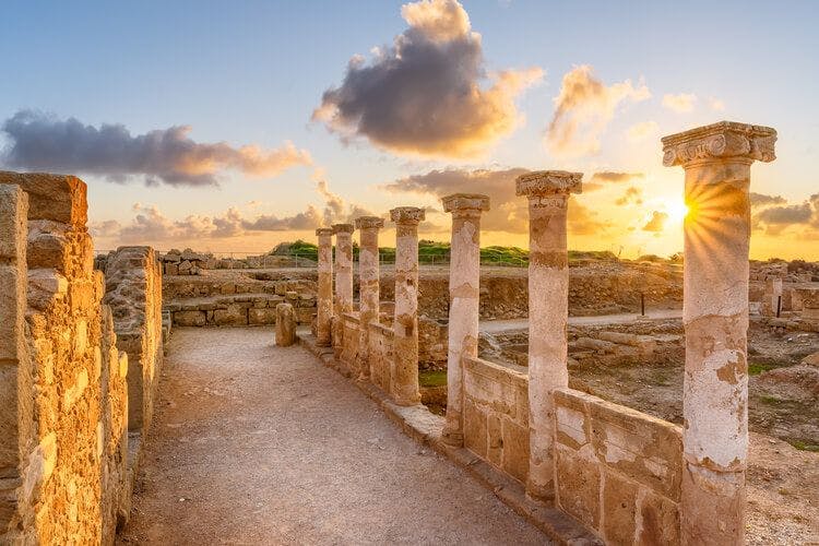 The ancient ruins of Paphos in Cyprus