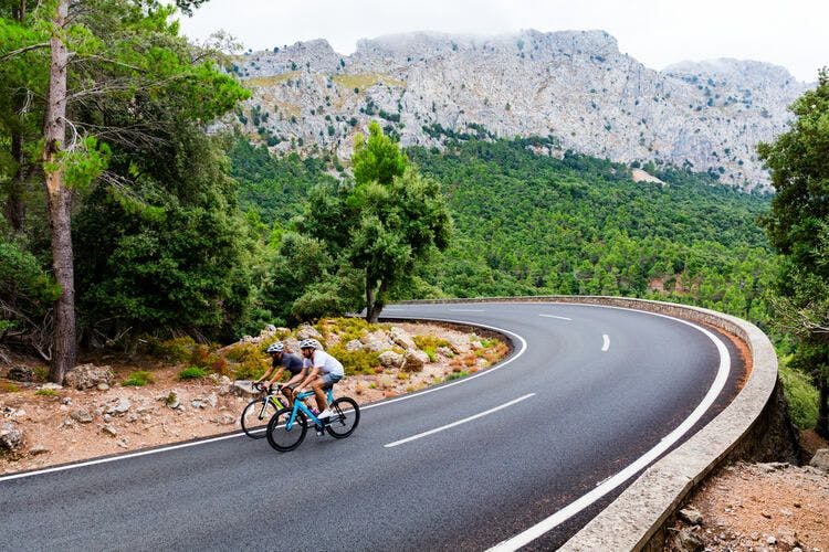 Two cyclists in Mallorca