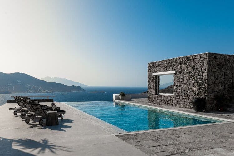 A stunning sea view infinity pool in Mykonos, Greece