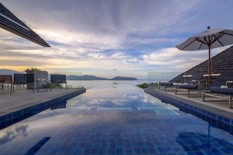 Luxury villas in Kamala with private pools - Kamala 5439 luxury villa infinity pool with view of sea