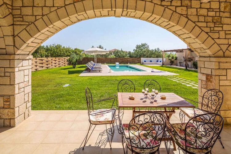 Luxury Zakynthos private villas with beautiful gardens - Villa Stagios garden with pool