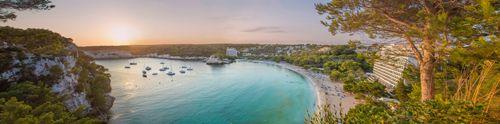 Menorca coastline with white sand beach