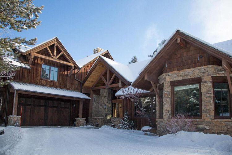 Big Sky 43 Montana cabin rental in the snow