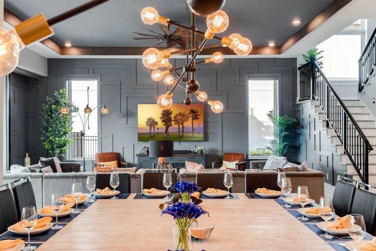 Orlando vacation rentals for large groups, Bears Den 1706 open concept living room