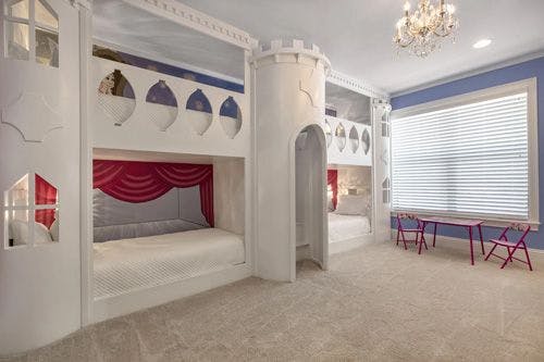A castle themed Orlando bedroom