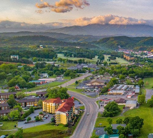 Ariel view of Pigeon Forge resort
