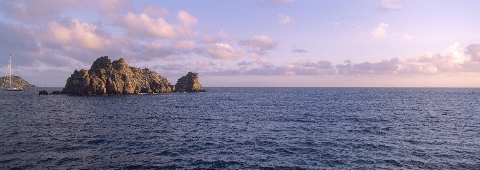Pointe Milou rock formation in the ocean