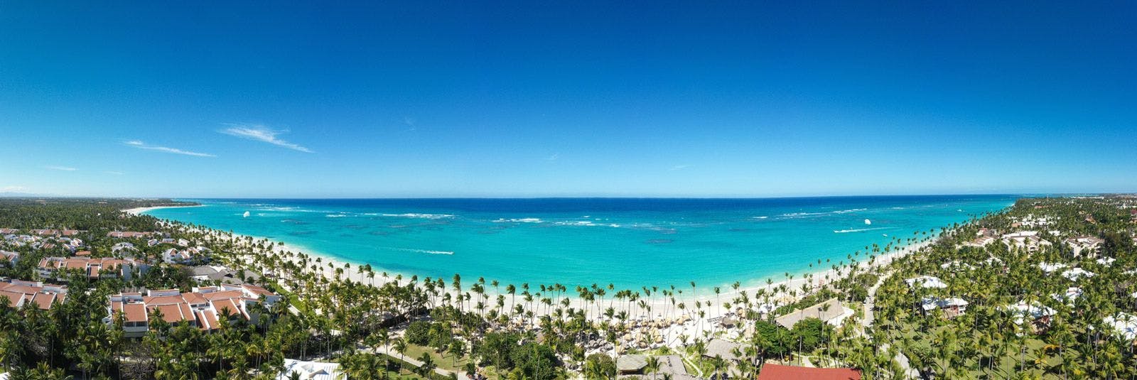Panorama of beach at Punta Cana
