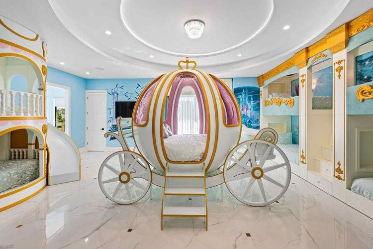 Reunion Resort 16000 princess themed room with carriage bed