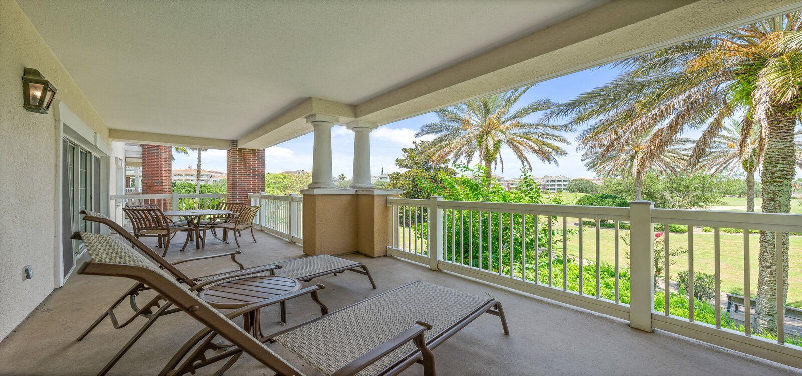 Reunion Resort condos, Reunion Resort 615 balcony, Top Villas