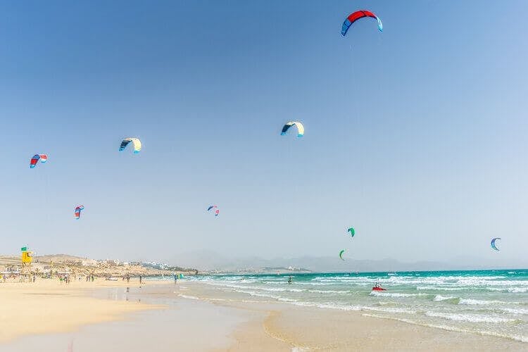 Kite surfing in Fuerteventura