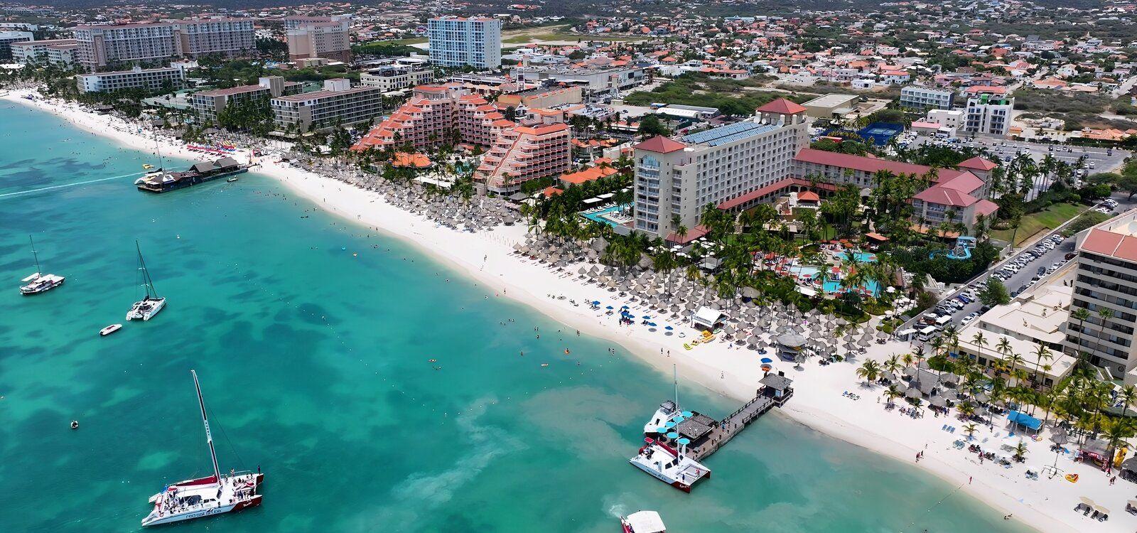 Noord 2 Bedroom Condos, Aruba aerial, Top Villas