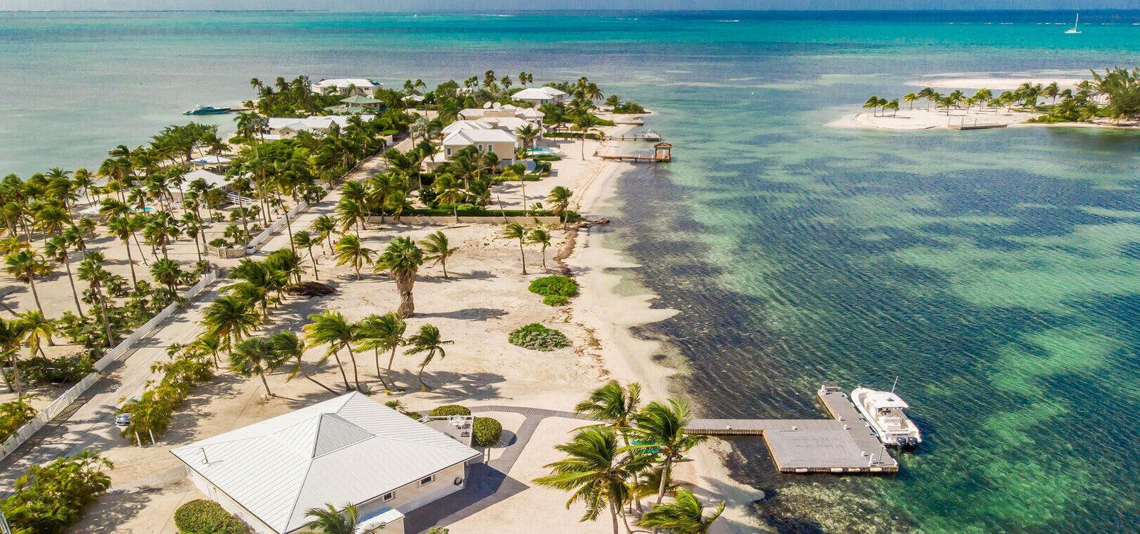 Rum Point 3 bedroom villas, aerial view, Top Villas