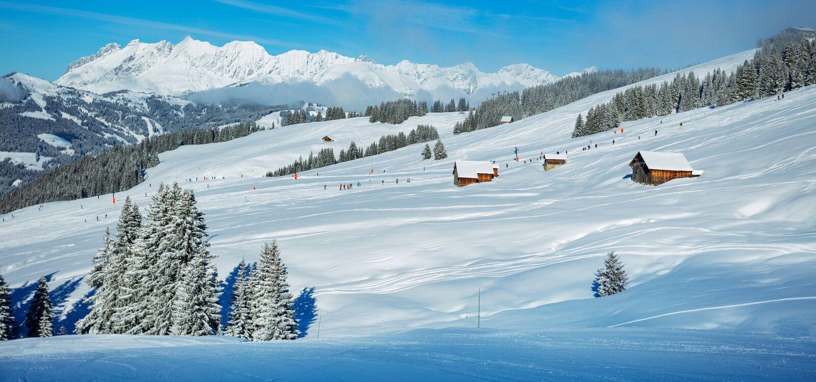 Les Saisies chalets, ski slopes, heavy snowfall, Top Villas