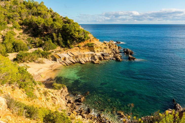 San Joan area in Ibiza, coastline