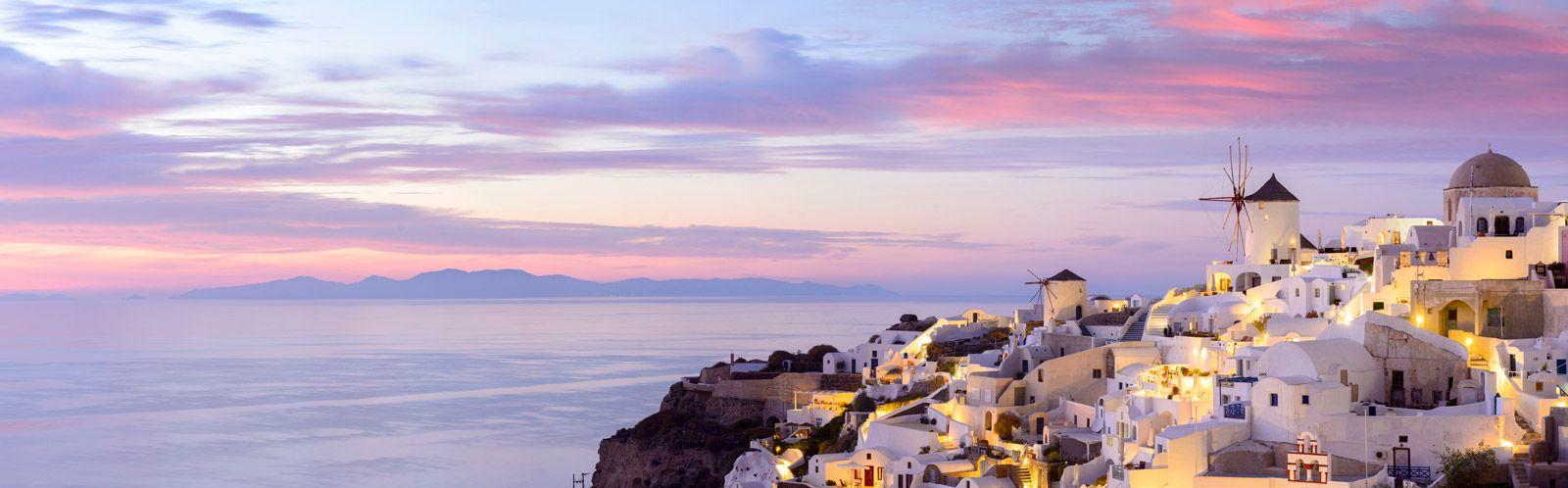 Oia village at sunset