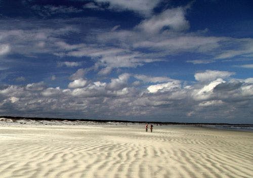 White sand beach in South Carolina