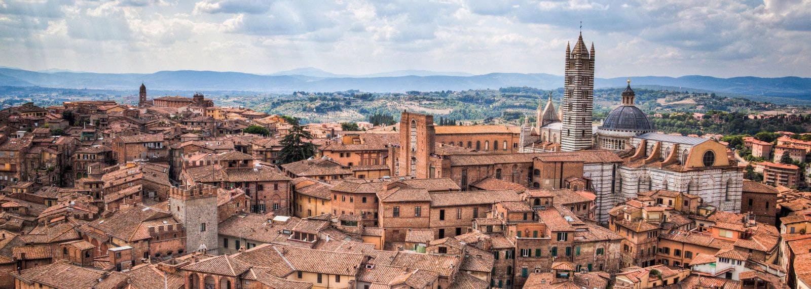 A view of the russet skyline of Siena