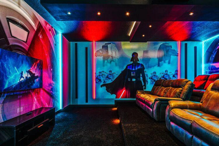 Orlando Halloween villas, Solara Resort 498 movie theater, Top Villas