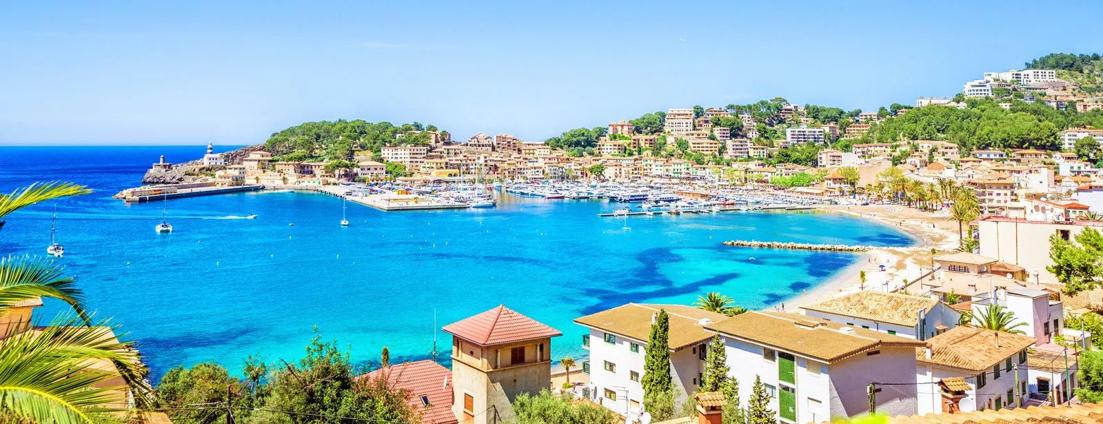 A town on the coast of Mallorca, Spain