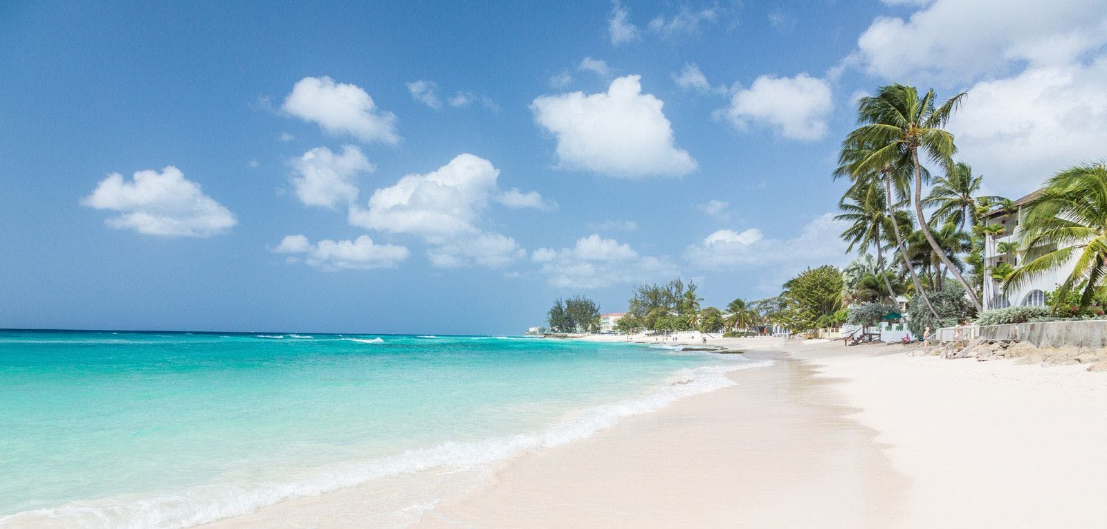 White sand beach in Barbados