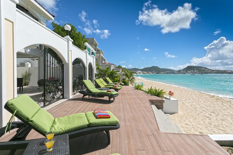 St Martin beach villa rentals - Vittoria villa on a white sand beach