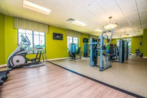 Fitness center at Storey Lake Resort with exercise equipment