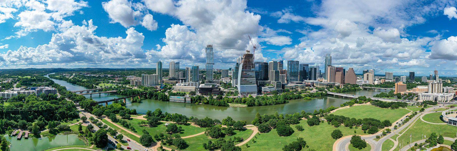 The skyline of the city of Austin in Texas