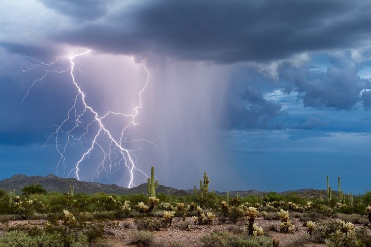 The best time to visit Arizona, storms, lightning, Top Villas