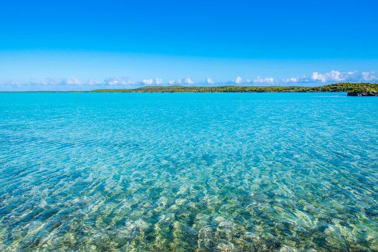 The crystal clear waters off Chalk Sound National Park