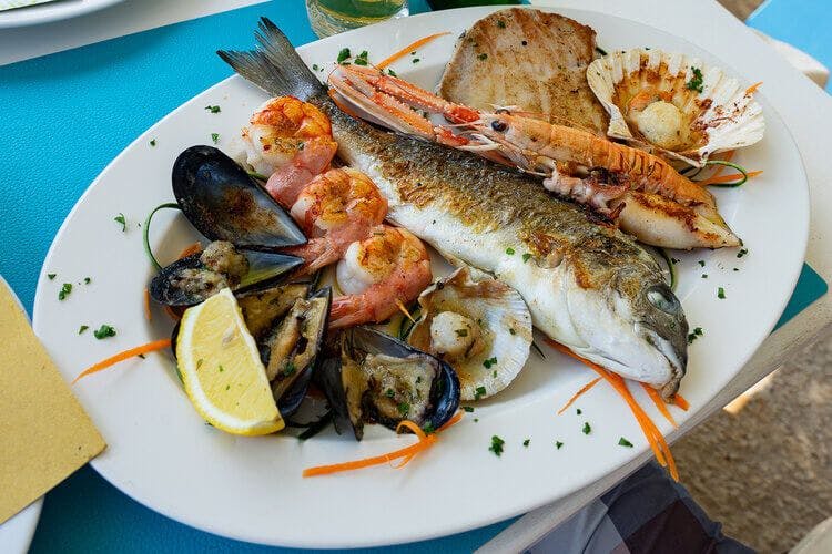 Fresh Croatian seafood