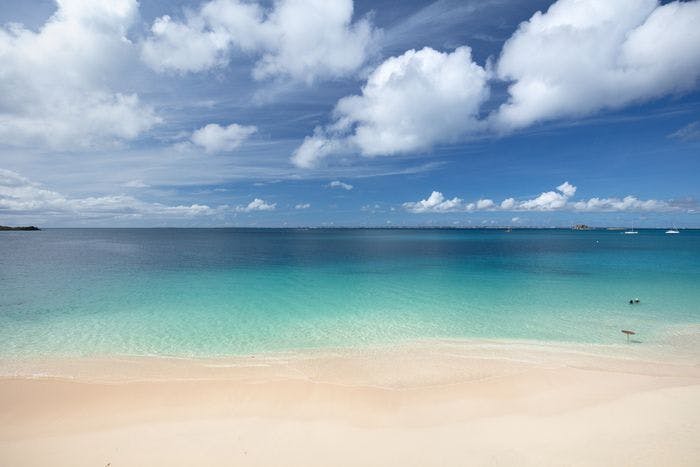 The tranquil waters of Grand Case Beach St Martin