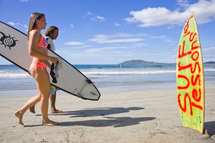 Things to do in Costa Rica, surfing lessons, Tamarindo, Top Villas