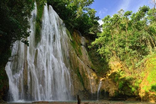 Large waterfall in the Dominican Republic