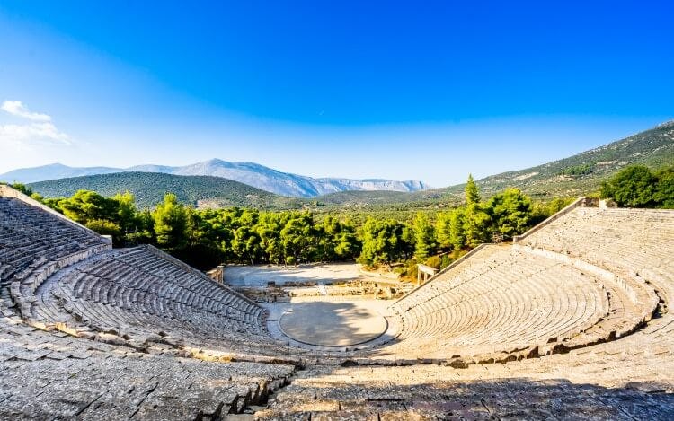 Epidaurus amphitheater in Greece