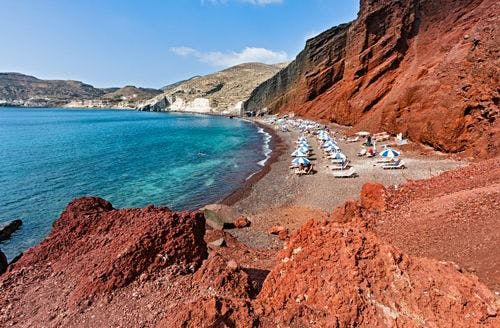 Red beach in Santorini