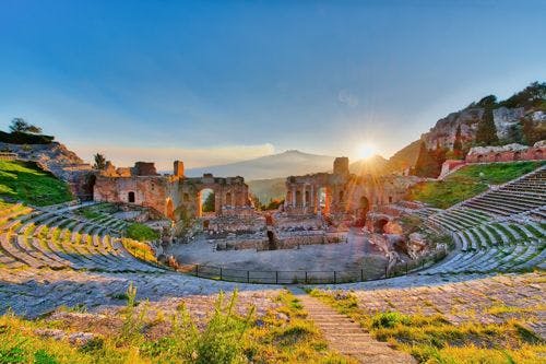 Roman amphitheater in Taormina Sicily