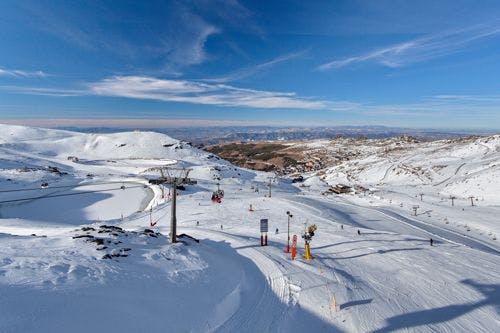 Ski resort in the Sierra Nevada mountains