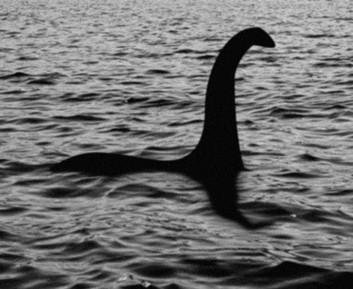 Old 'photograph' of Nessie, the Loch Ness Monster