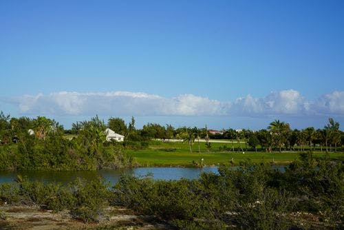 A golf course in Turks and Caicos