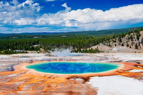 Great Prismatic Pool in Yellowstone National Park