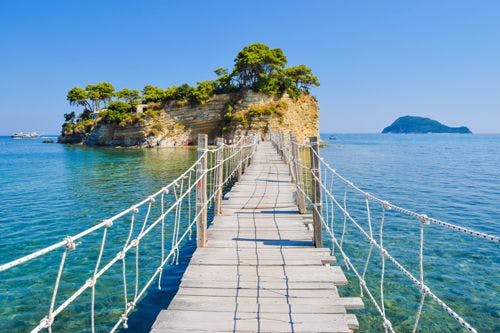 Wooden walkway connecting Zante to Cameo Island
