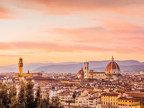 A view of the city of Florence from the Piazzale Michaelangelo