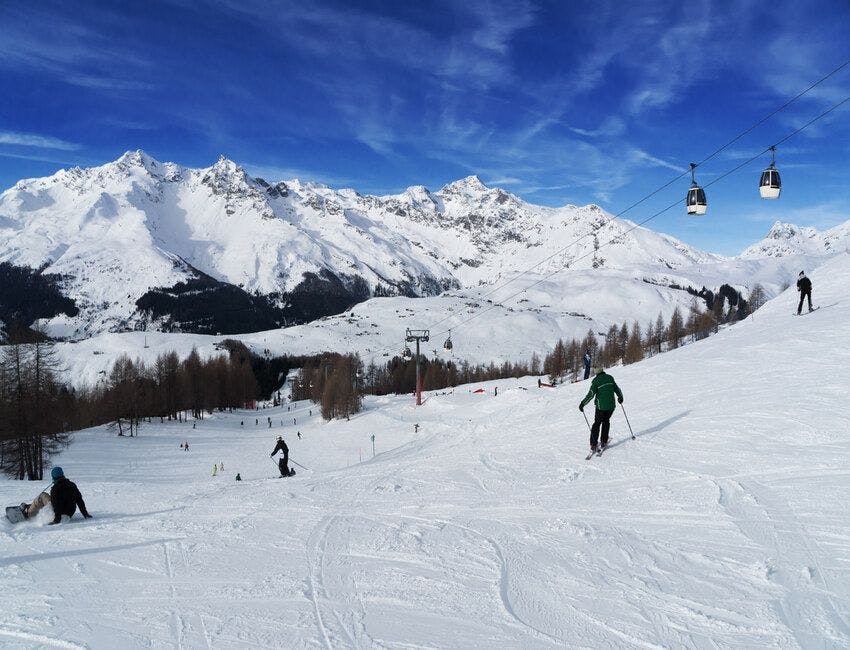 Italian Alps skiing