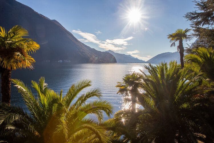 Paradise view across Lake Lugano