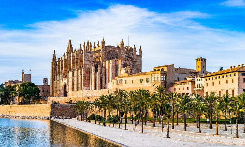 View of Palma Cathedral in Mallorca