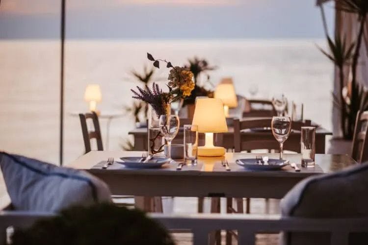 Caribbean restaurant by the sea