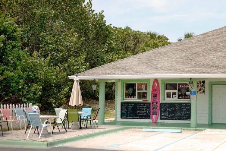 A beach restaurant at Harbor Island