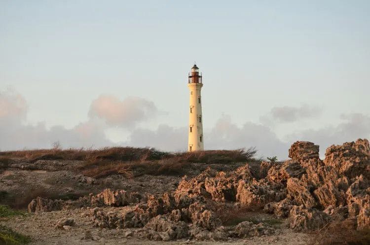 California Lighthouse on the coast of Noord, Aruba