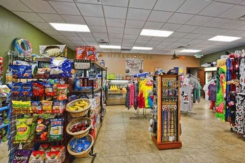 Snack shop with crisps, candy, and more at Paradise Palms Resort